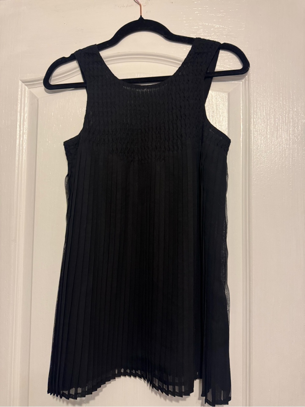 French Connection Sexy Black Sleeveless Chiffon Top